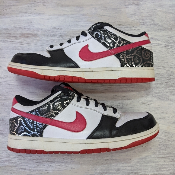 VINTAGE, RARE Nike Dunk Low 6.0 'Pink White Black' m8.5/w10 - Picture 3 of 15